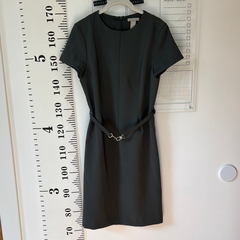 H&M Black and Gold Sheath Mini Dress s